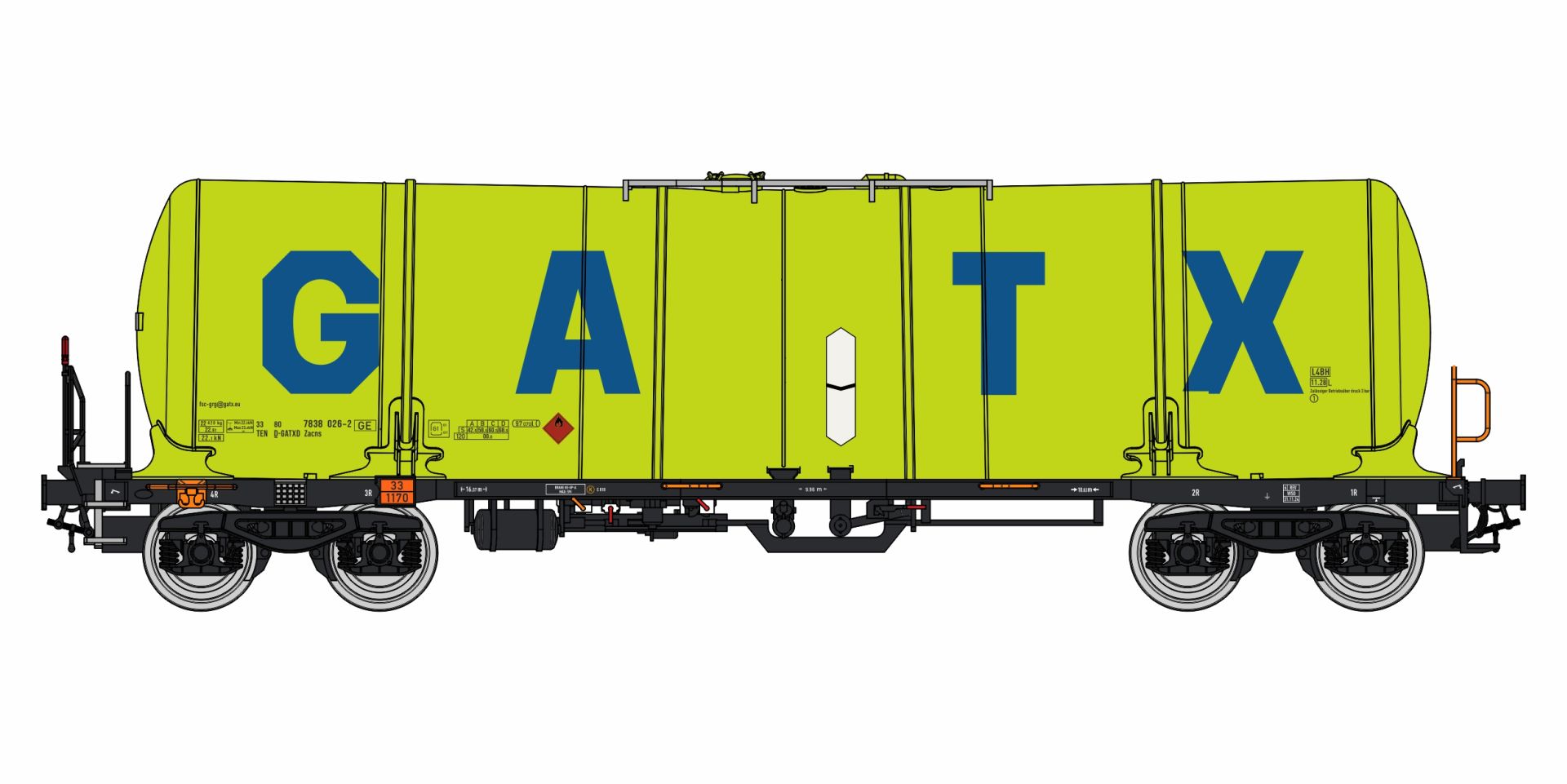 igra 96210055 - Kesselwagen Zacns 88, GATX, Ep.VI igra 96210055 - Kesselwagen Zacns 88, GATX, Ep.VI