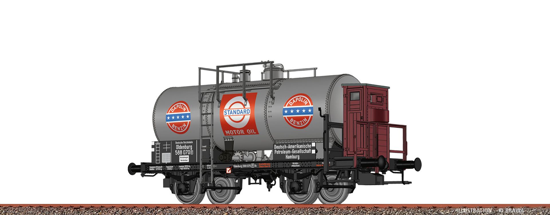Brawa 50861 - Kesselwagen Z[P] 'Dapolin', DRG, Ep.II