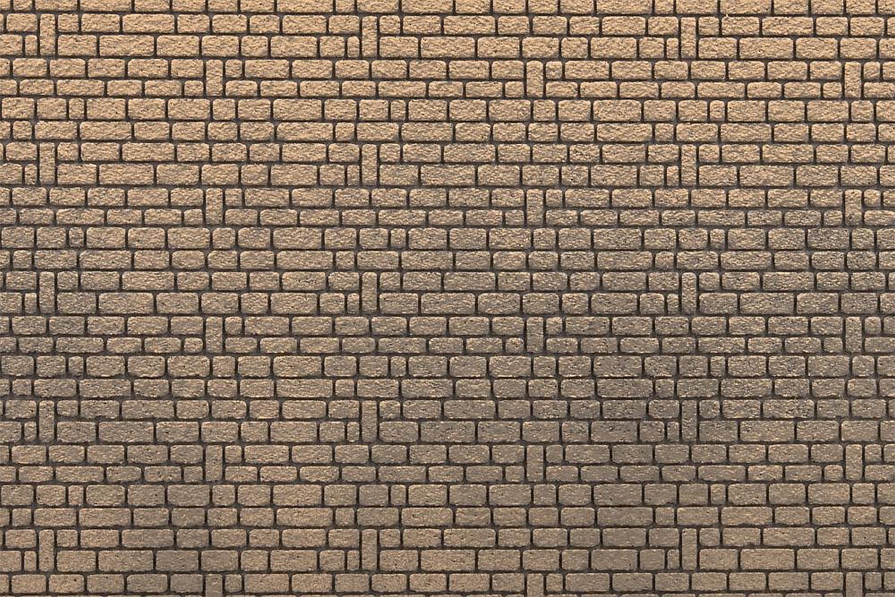 Faller 170935 - Dekorplatte, Naturstein-Quader, 370 x 125 x 6 mm, 2x