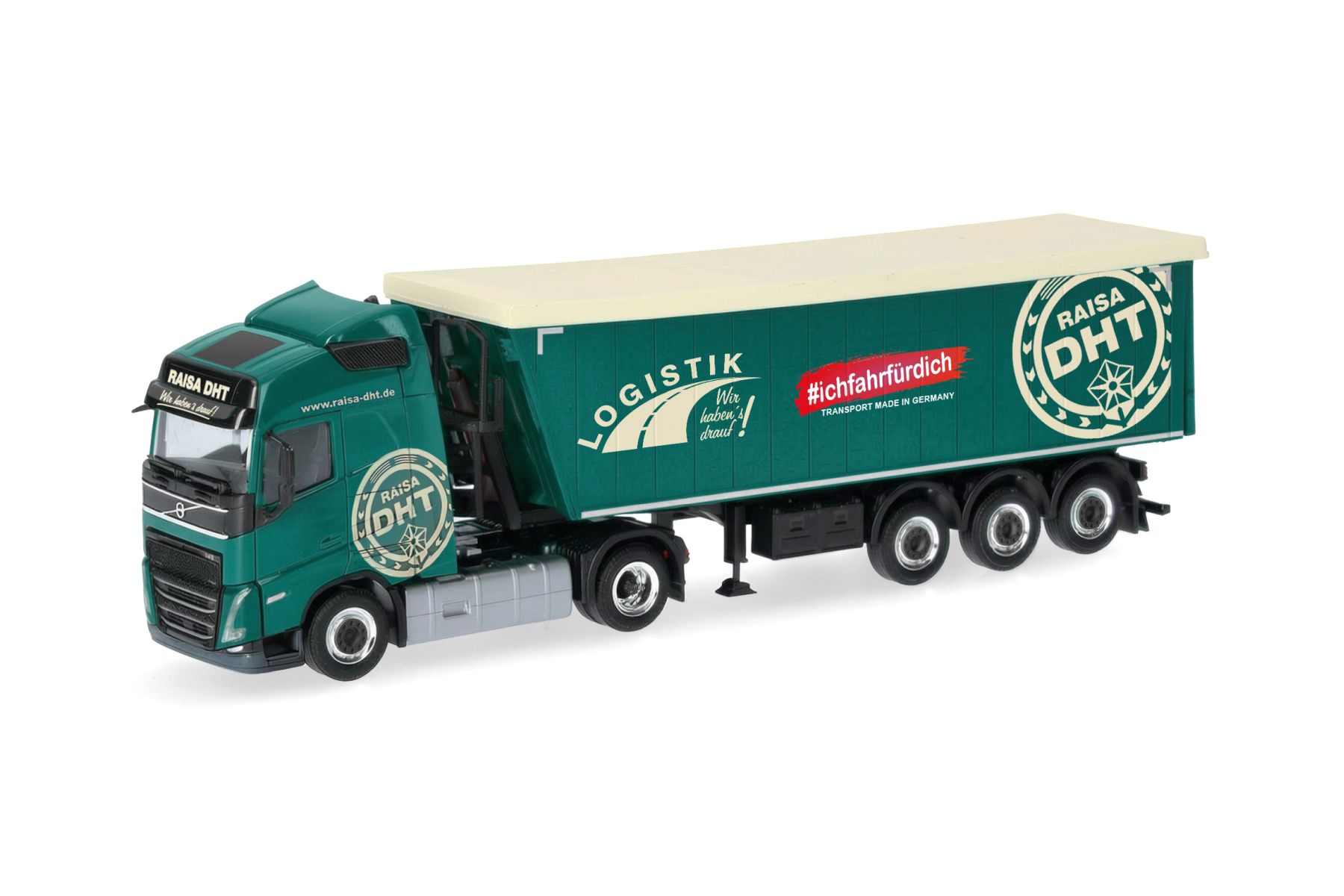 Herpa 322188 - Volvo FH GL 2020 Stöffelliner-Sattelzug "RAISA DHT"