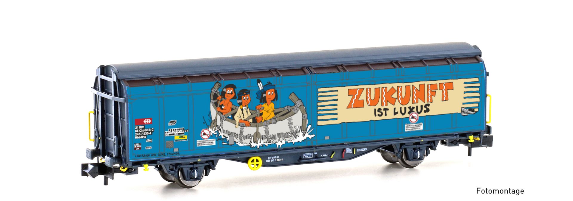 Hobbytrain H24670 - Schiebewandwagen Hbbillns, SBB, Ep.VI Graffiti, Nr. 8