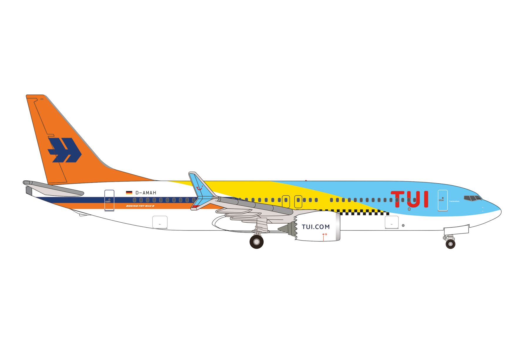 Herpa 538411 - TUIfly Boeing 737 Max 8 "50 Jahre" - D-AMAH "Fuerteventura"