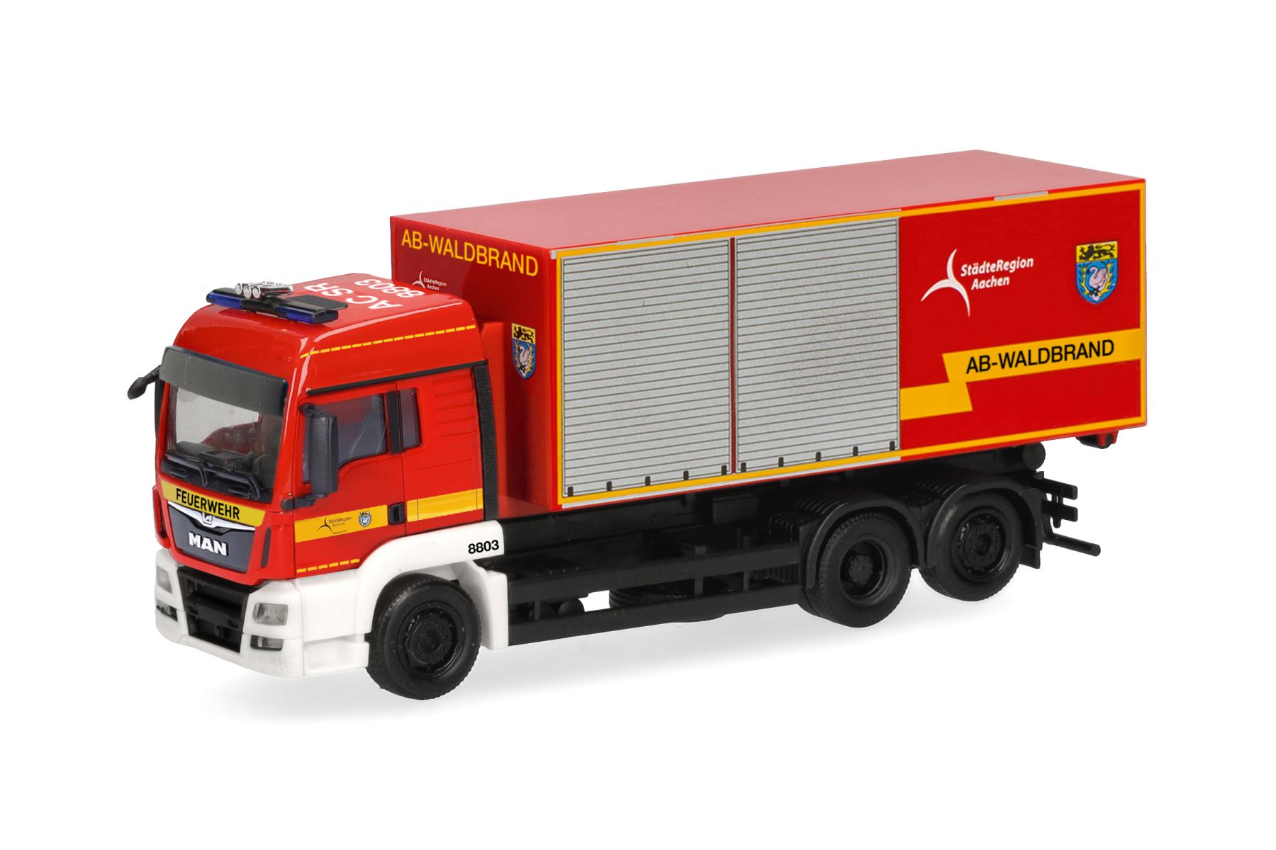 Herpa 099394 - MAN TGS LX Wechsellader-LKW AB Waldbrand "Feuerwehr Städteregion Aachen"