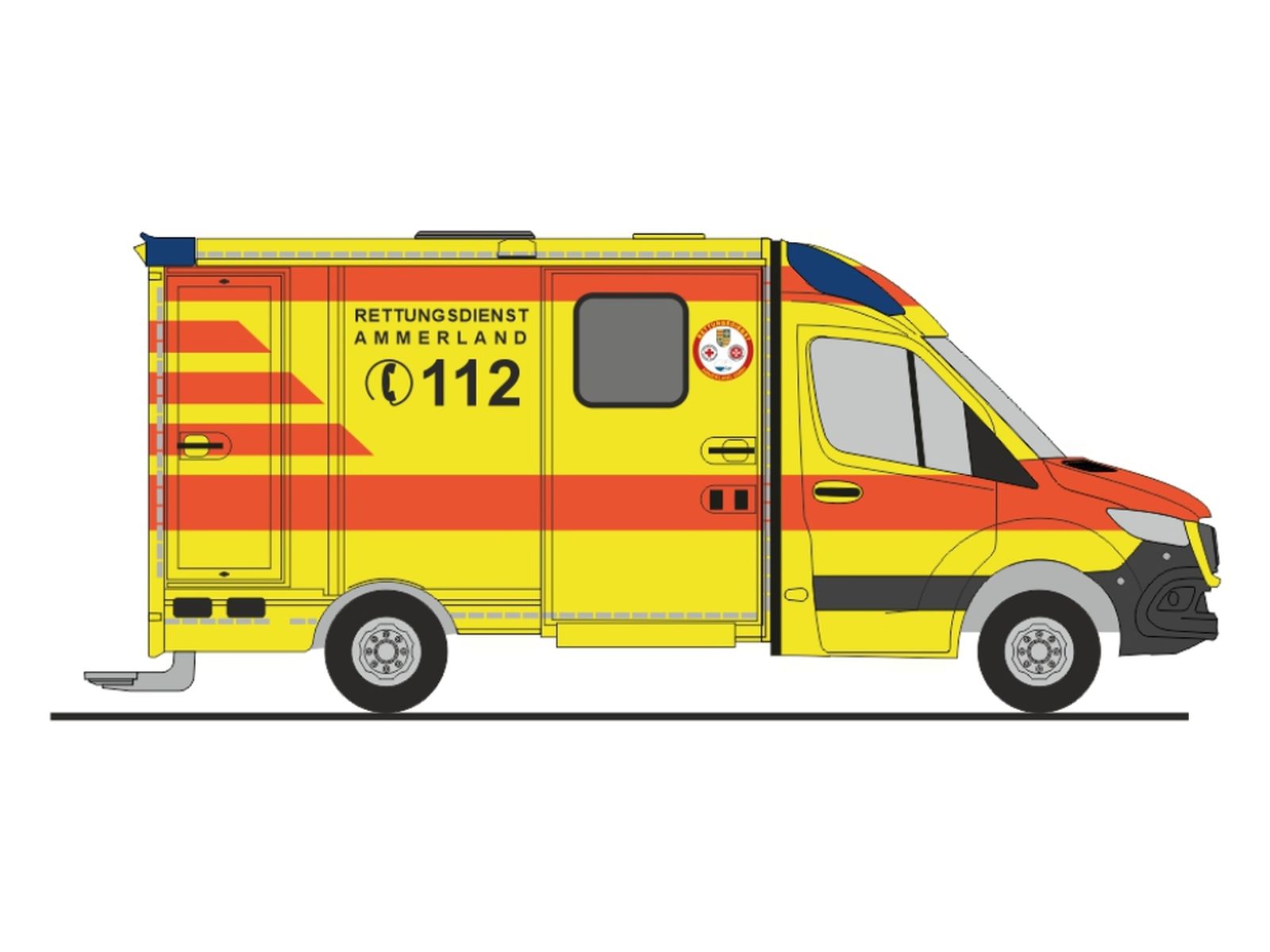 Rietze 76086 - System Strobel RTW´18 Rettungsdienst Ammerland