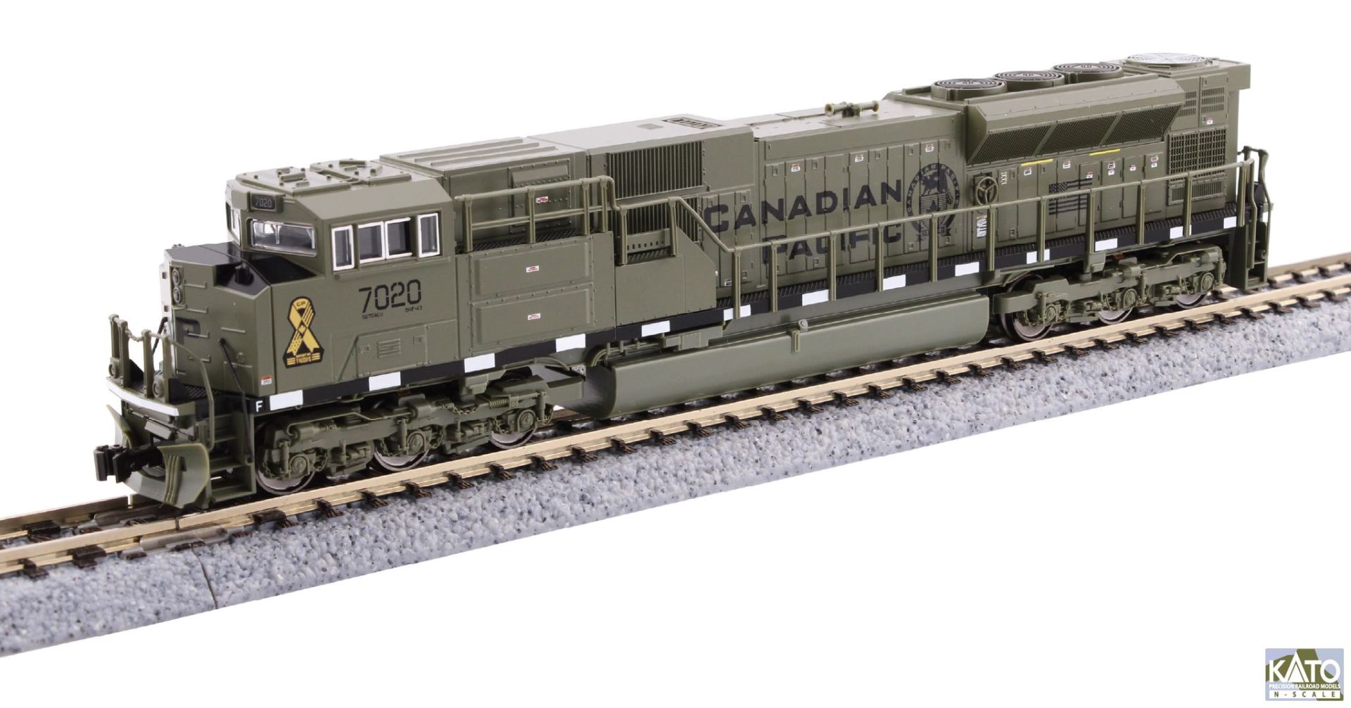 Kato K176-8541 - Diesellok EMD SD70ACu, CP, Ep.VI, #7020 (Military, green)