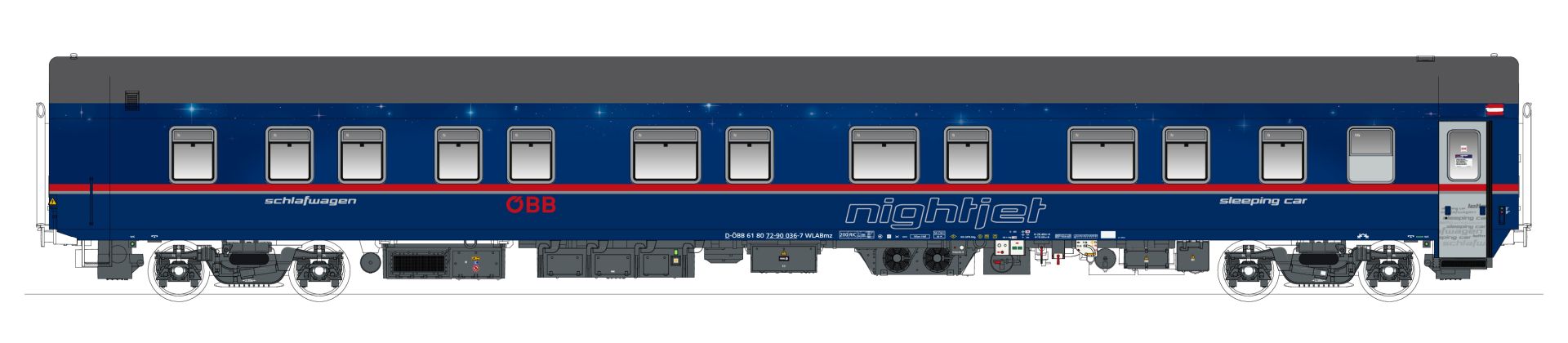 L.S. Models LS58617 - Schlafwagen WLABmz 72-90, Nightjet, ÖBB, Ep.VI