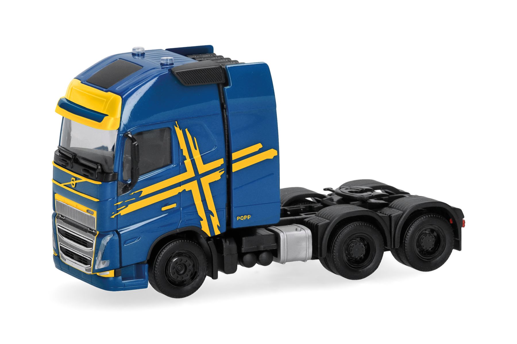 Herpa 318624-003 - Volvo FH 16 GL XL 2020 Zugmaschine mit Schwerlastturm 3achs, blau
