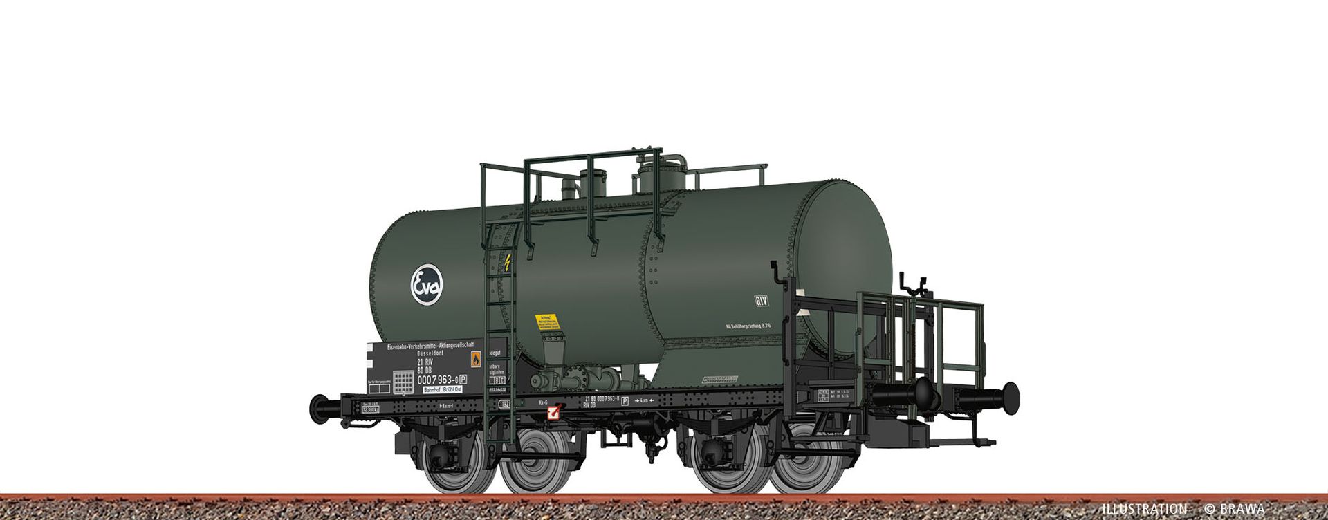 Brawa 50860 - Kesselwagen Z[P] 'EVA', DB, Ep.IV
