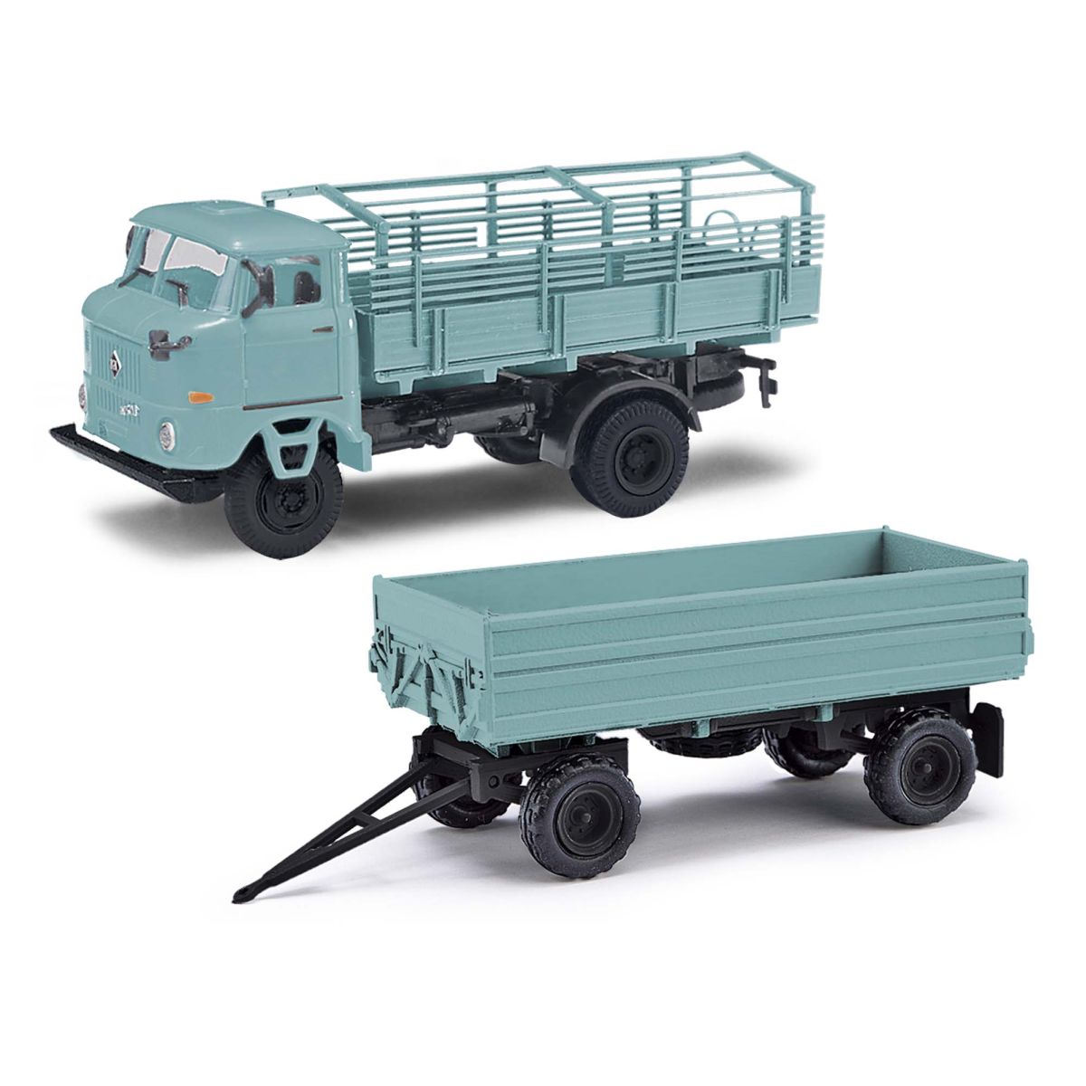 Busch 95349 - Set mit IFA W50 LA PV Export mit Spriegel, Bj. 1969; IFA HW80.11, Bj. 1984