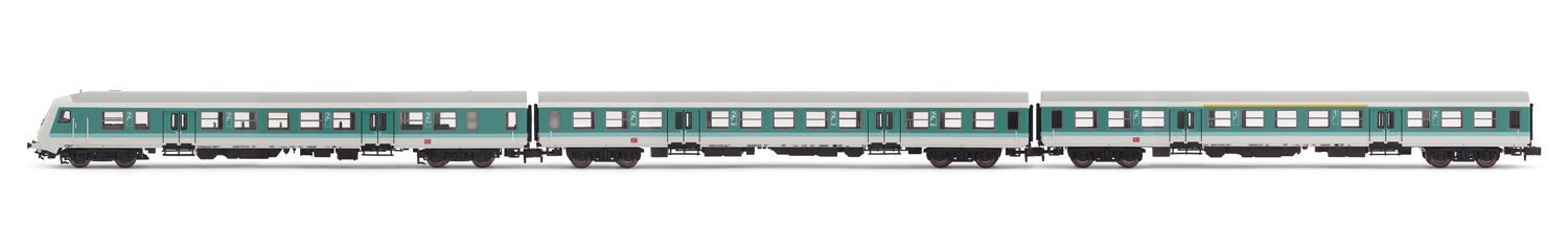 Arnold HN4366 - 3er Set Personenwagen mit Steuerwagen, DBAG, Ep.V