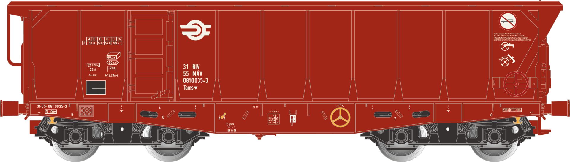 Albert Modell 081013 - Rolldachwagen Tams, MAV, Ep.V