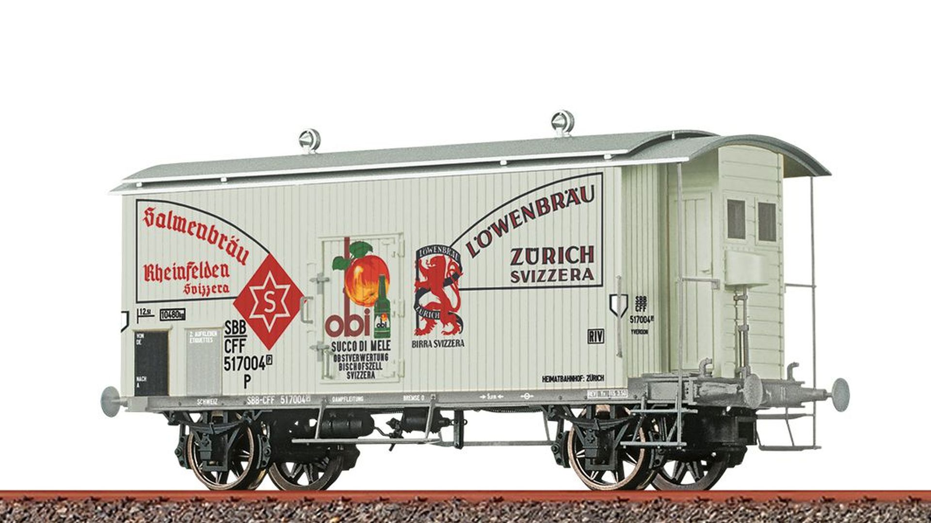 Brawa 50972 - Gedeckter Güterwagen K2, SBB, Ep.III 'Salmenbräu'