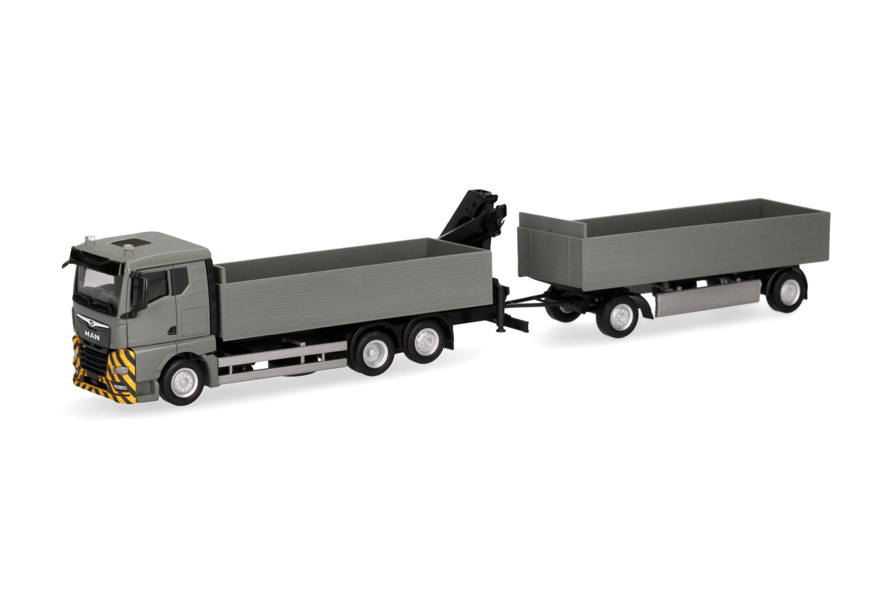 Herpa 320825 - MAN TGX GN Pritschen-Hängerzug mit Ladekran