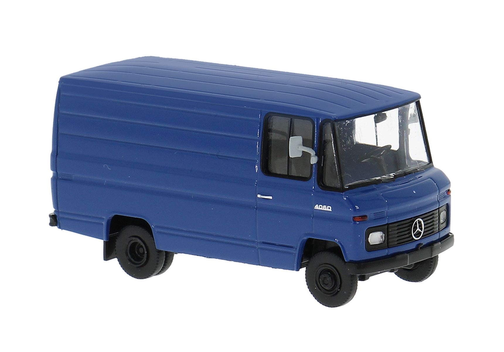 Brekina 36849 - Mercedes L 406 D Kasten, blau, 1967