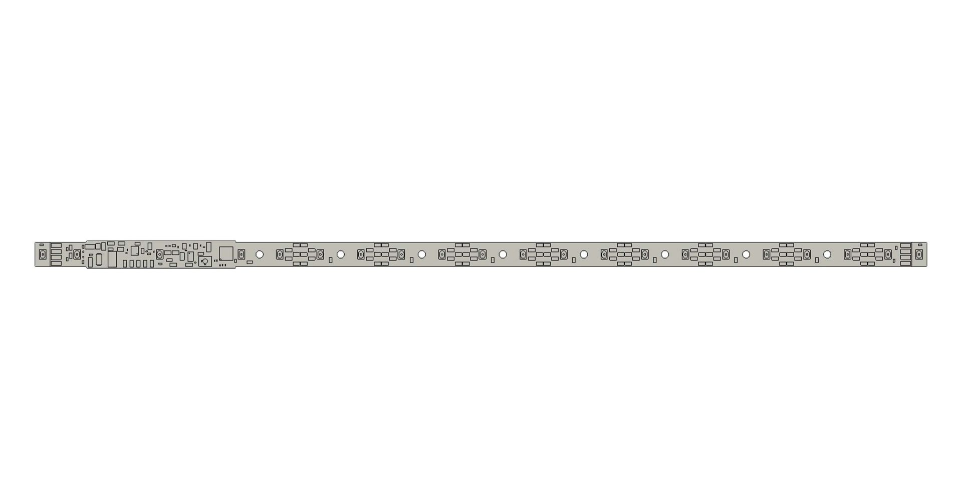 ESU 50718 - Innenbeleuchtung mit Decoder, 264mm, teilbar, 13 LED, warmweiß