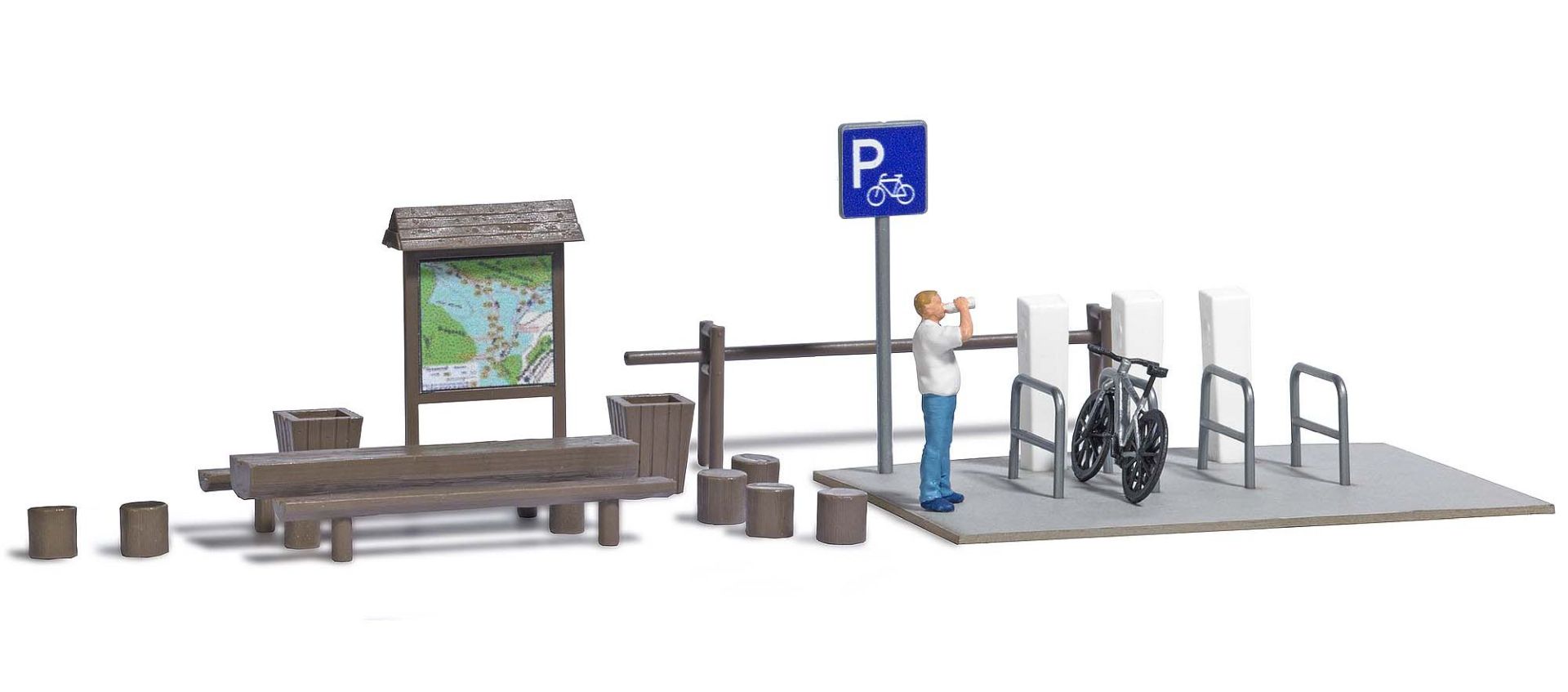 Busch 79824 - Aktion-Set: E-Biker Rast