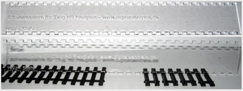 Digitalzentrale 209040 - Schwellenlehre für Tillig-H0-Flexgleis