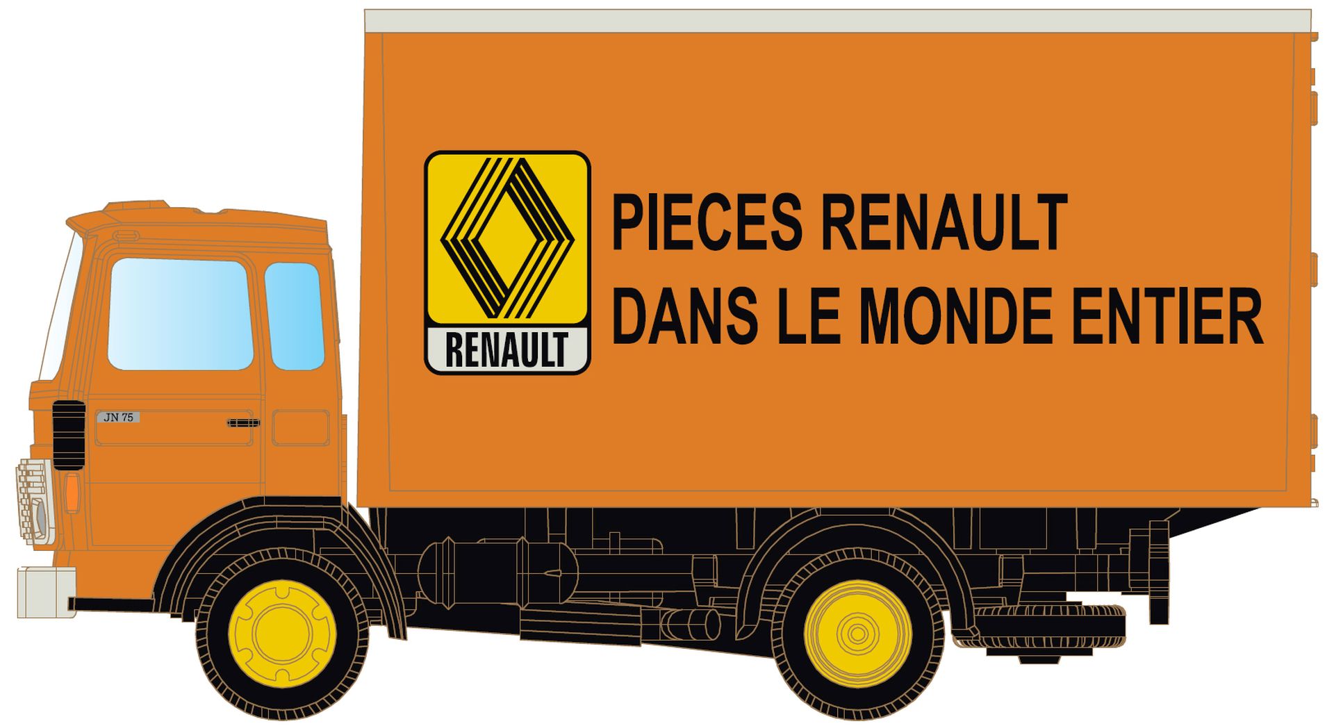MiNiS LC4864 - Renault JK75 mit Koffer - Renault Parts (F)