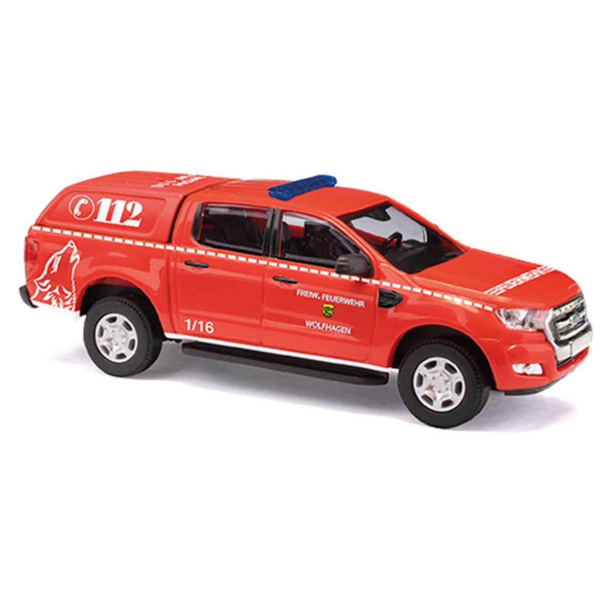 Busch 52846 - Ford Ranger mit Hardtop, FW Wolfhagen