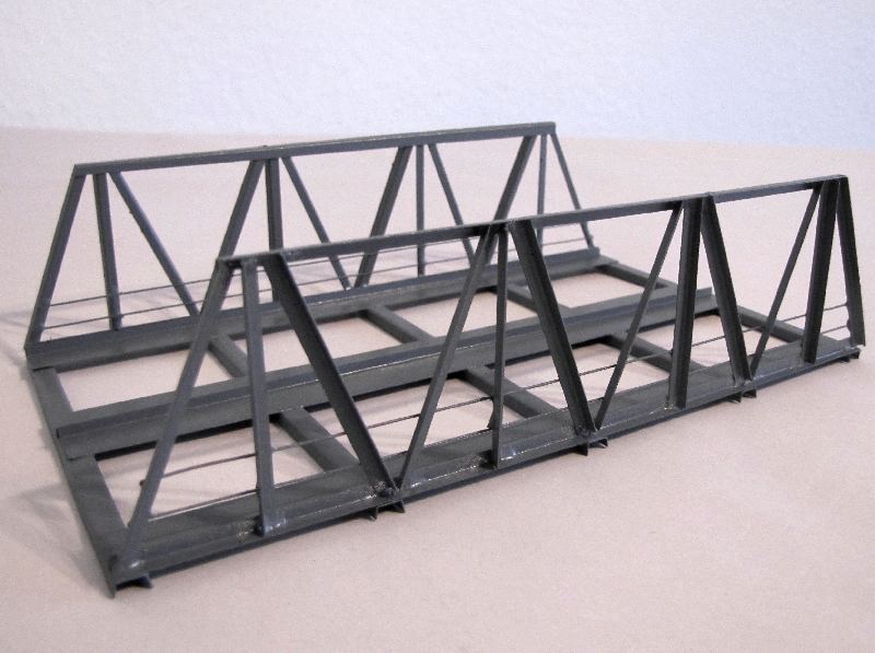 Hack 10110 - V18-2 - Vorflutbrücke 18cm, 2-gleisig, grau