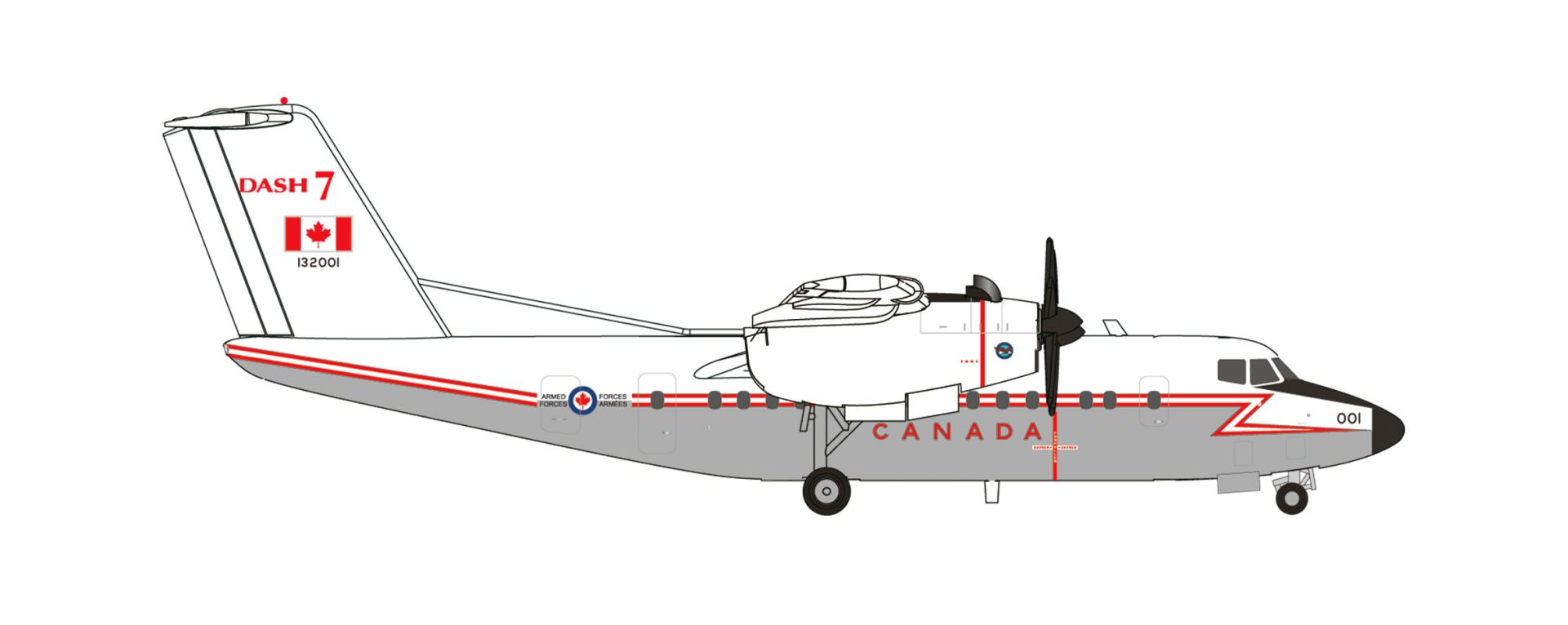 Herpa 573856 - Canadian Armed Forces De Havilland Canada CC-132 (DHC-7)