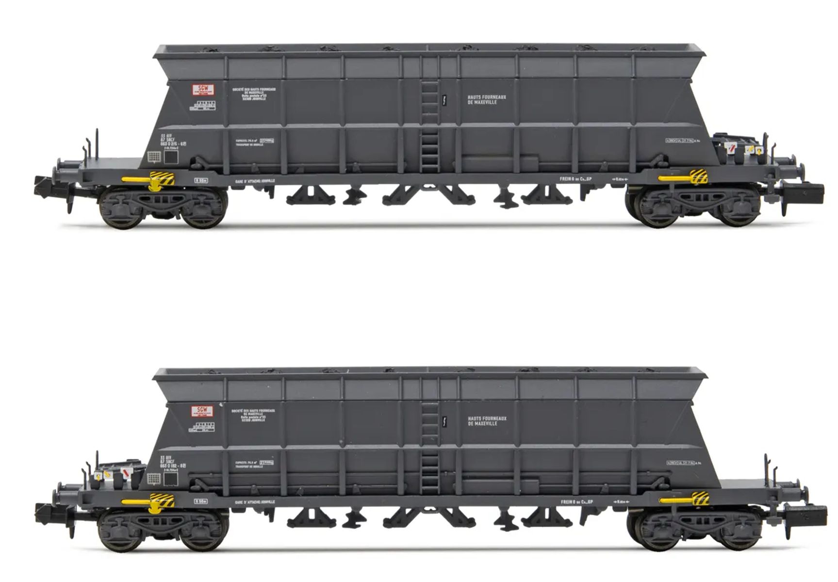 Arnold HN6548 - 2er Set Selbstentladewagen Faoos, SNCF, Ep.IV 'SGW'