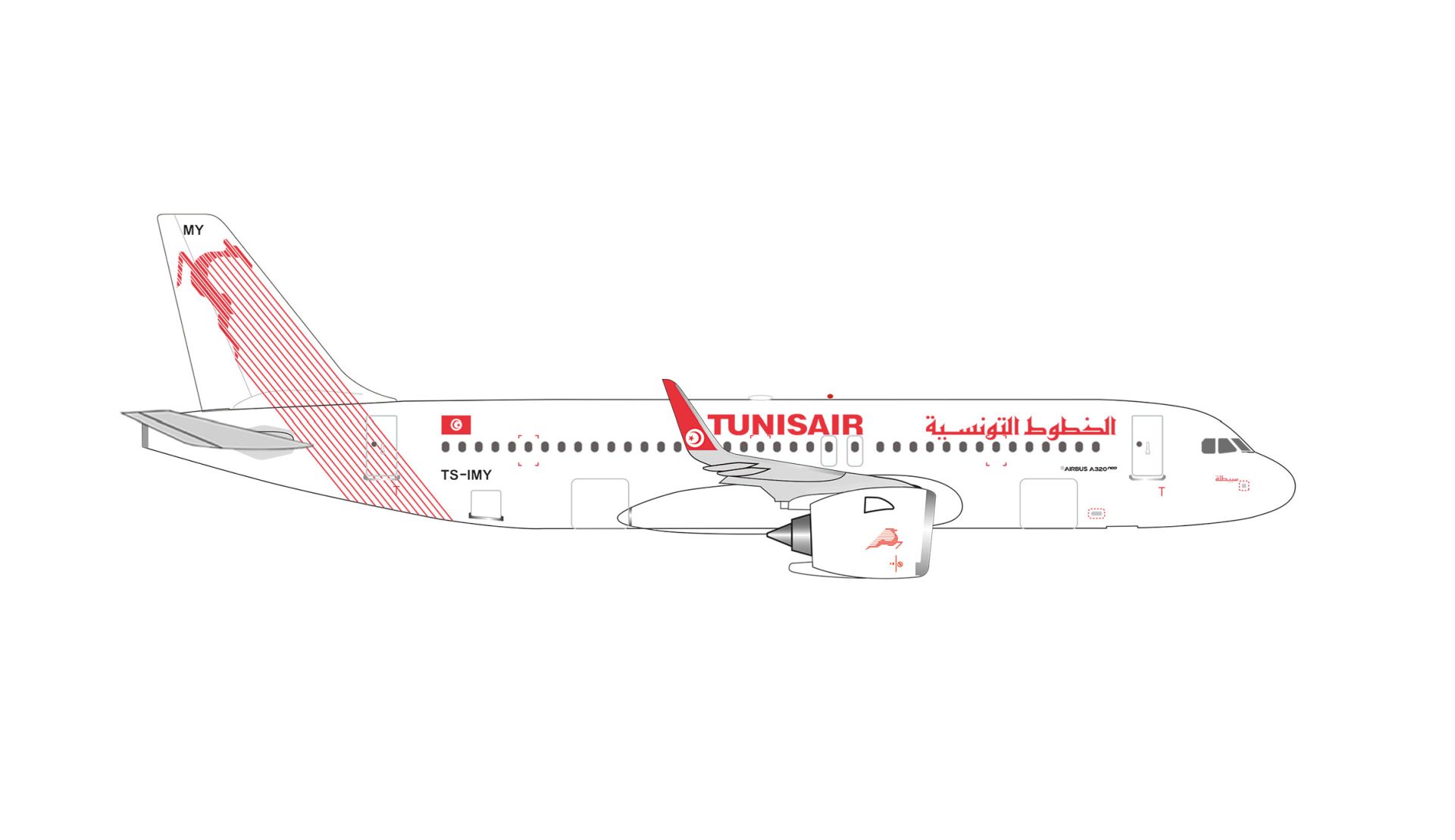 Herpa 539739 - Tunisair Airbus A320neo - TS-IMY