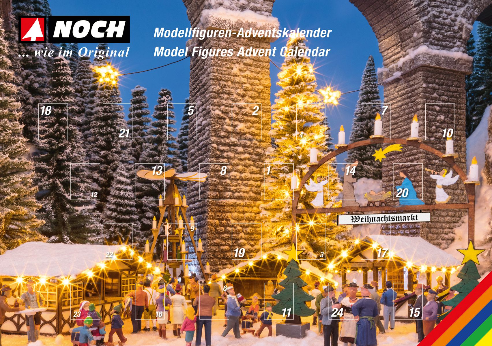 Noch 36995 - Adventskalender mit 25 Figuren, Spur N