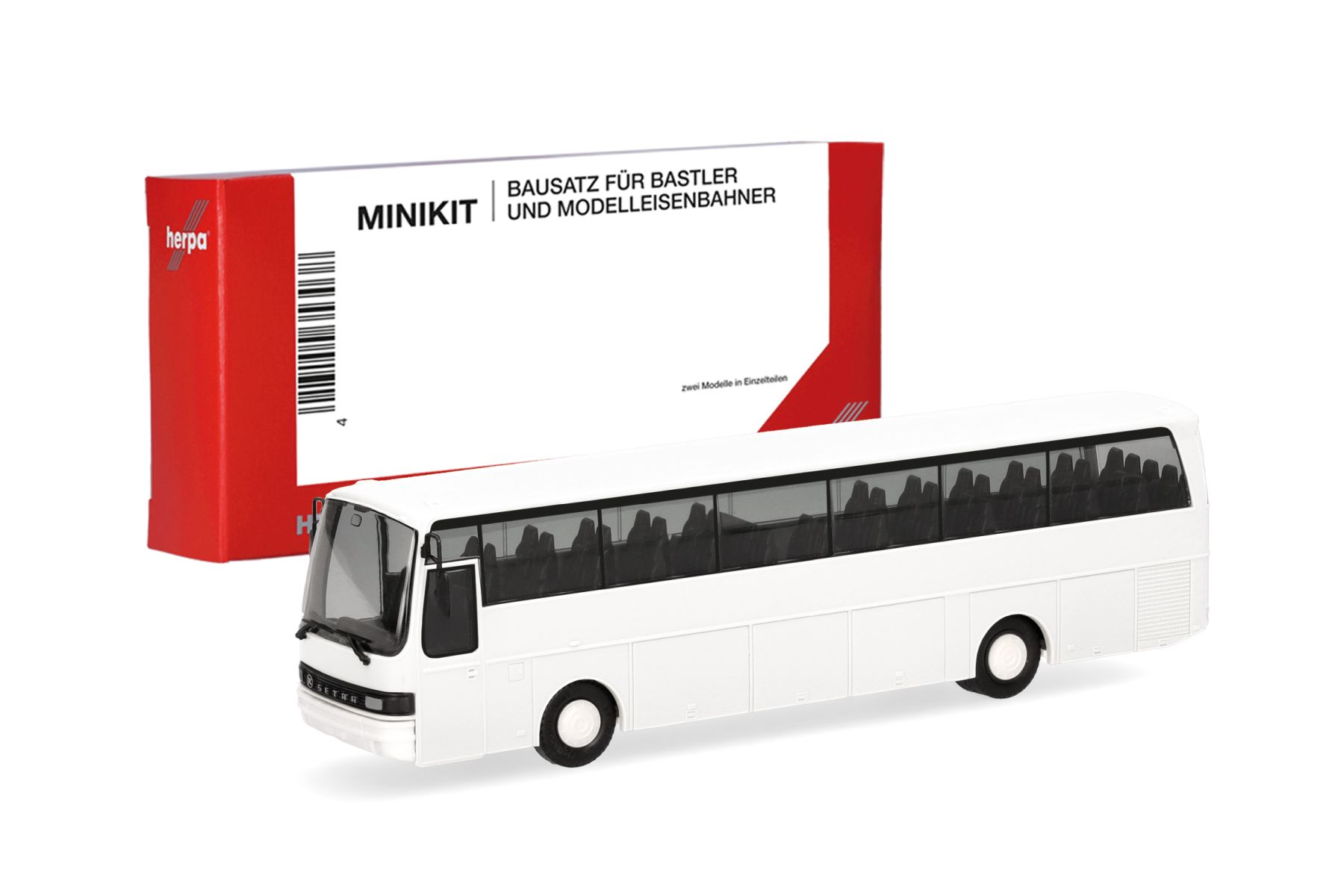 Herpa 014311 - MiniKit: Setra 215 HD, weiß (1 Stück)