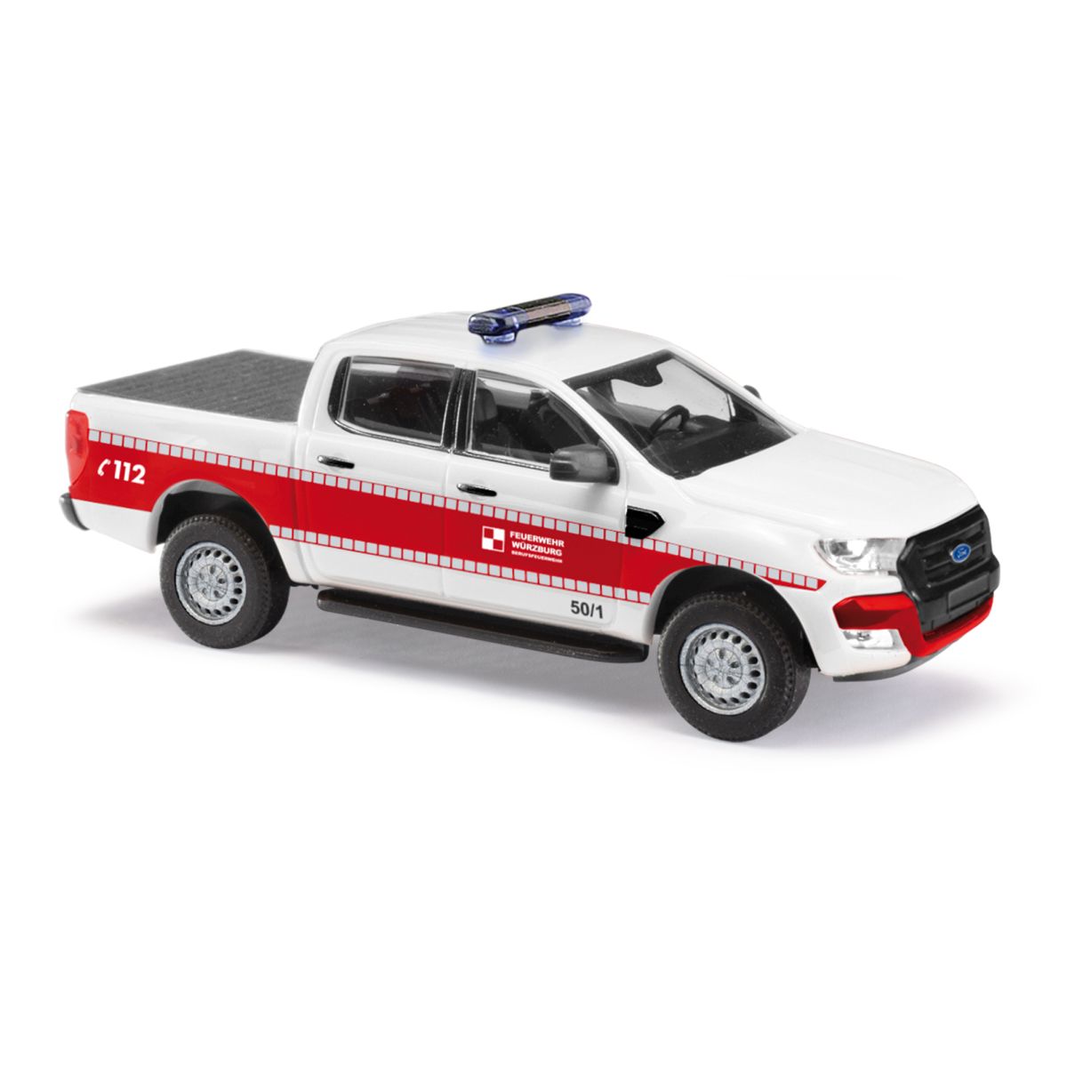 Busch 52847 - Ford Ranger Feuerwehr Würzburg, Bj. 2016 Busch 52847 - Ford Ranger Feuerwehr Würzburg, Bj. 2016
