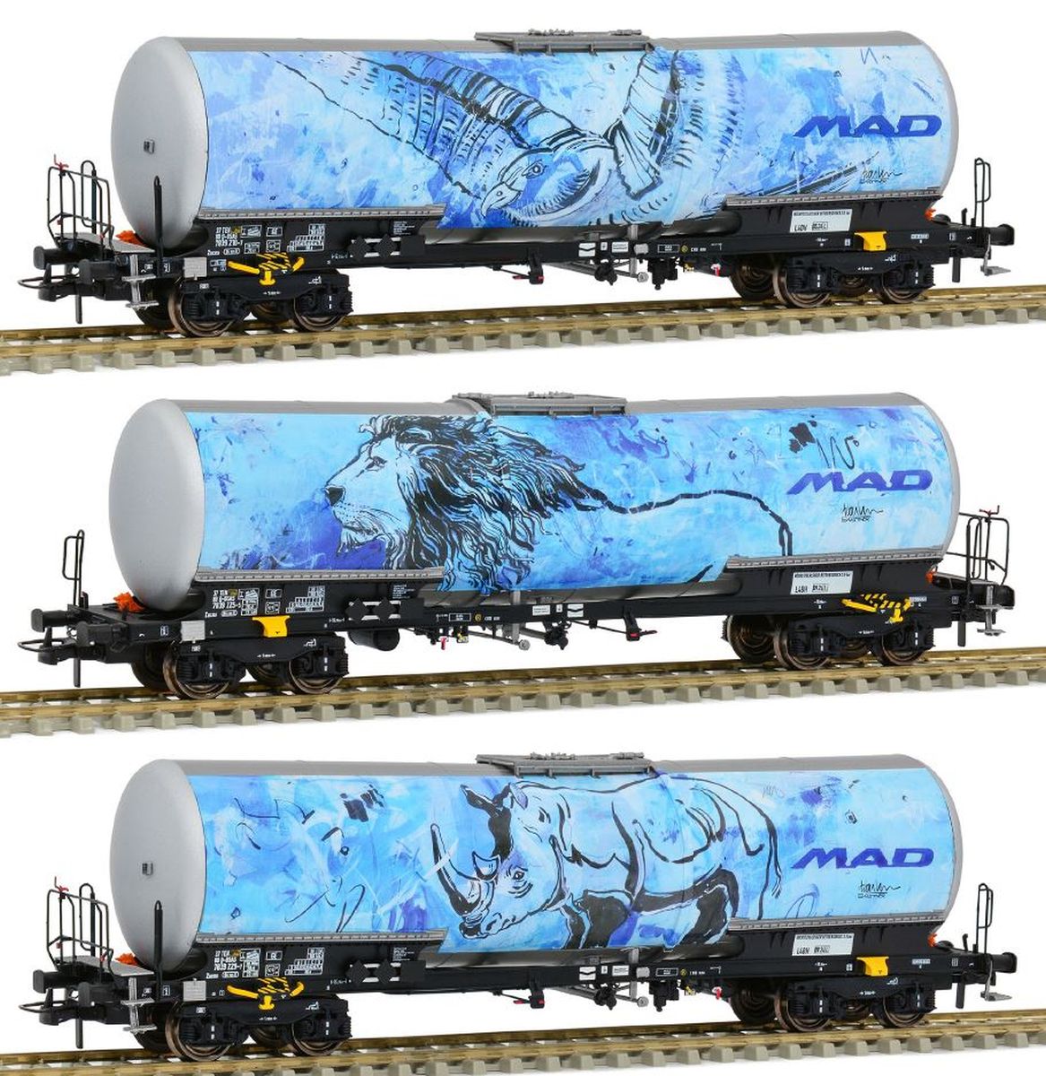 Sudexpress T783904 - 3er Set Kesselwagen Zacns 'Hawk, Lion, Rhino', BSAS, Ep.VI