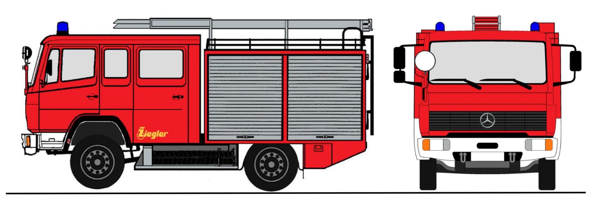 Loewe 4070 - MERCEDES BENZ 917 (LN2) - LF 8/6 - Neutral Feuerrot