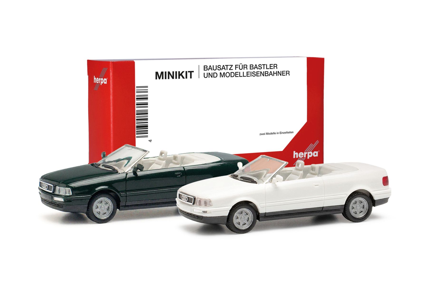 Herpa 012287-007 - MiniKit: Audi Cabrio, mintgrün und alpinweiß (2 Stück)