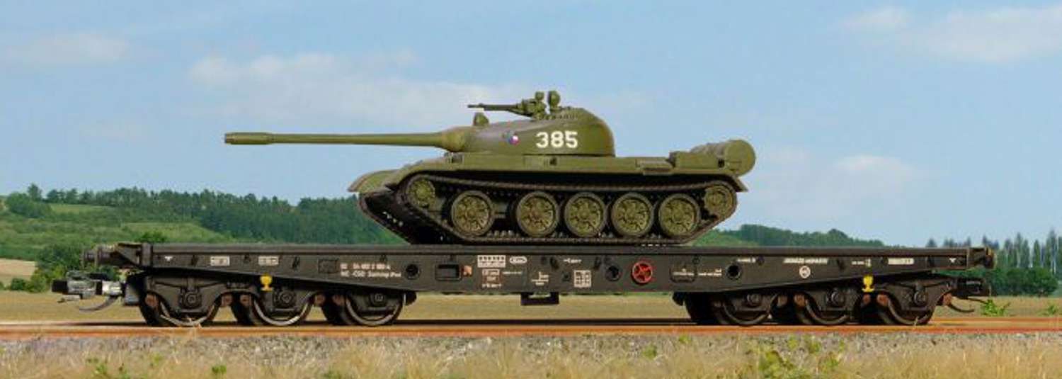 sdv-model 12092 - Schwerlastwagen Sammp10 mit Panzer T54/55, CSD, Ep.IV, Bausatz