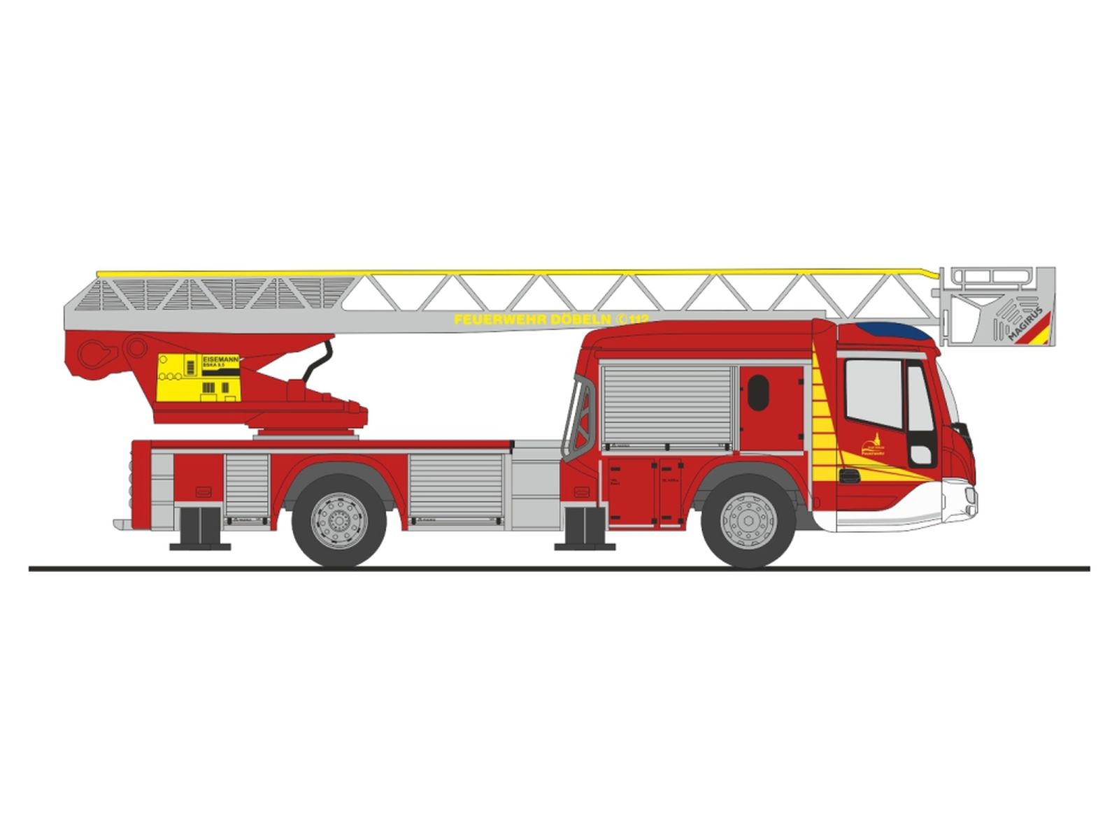 Rietze 71121 - Magirus DLK 32 n.B. Feuerwehr Döbeln