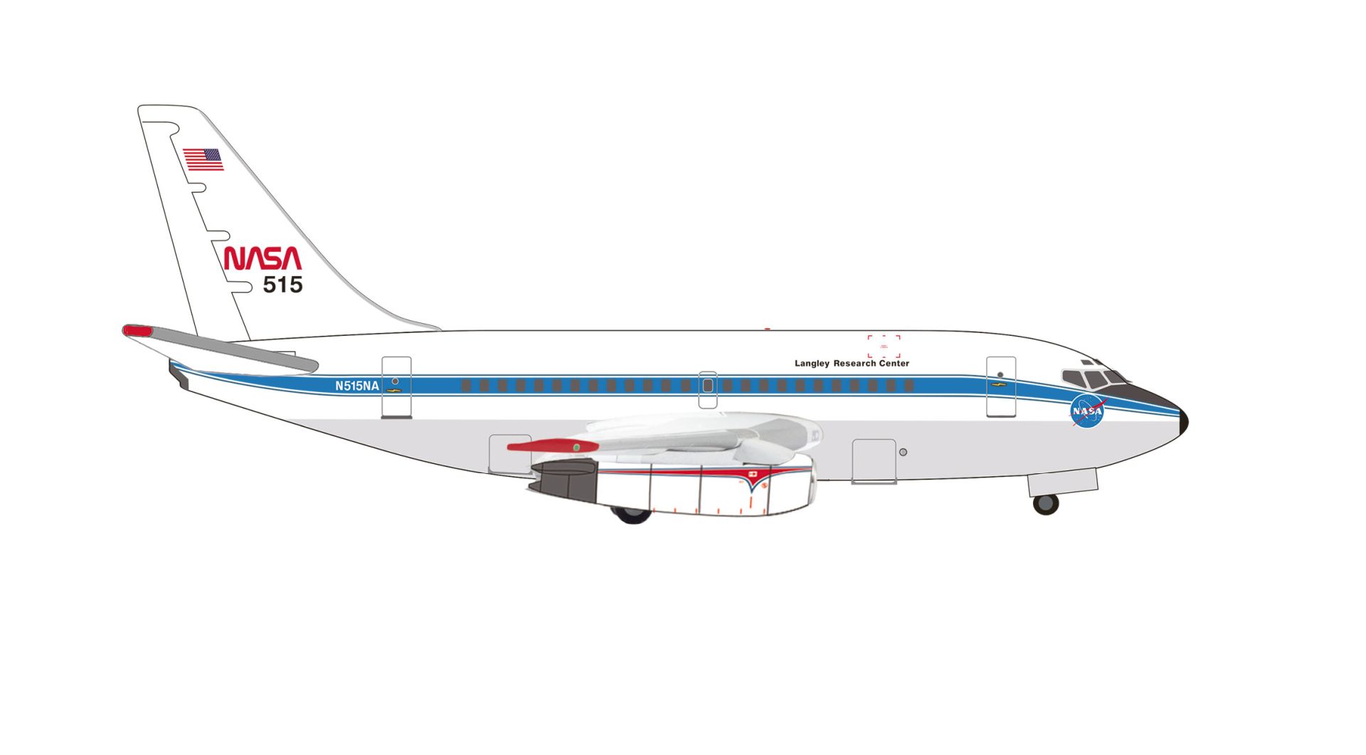 Herpa 539609 - NASA Boeing 737-100 - 60 Years 737