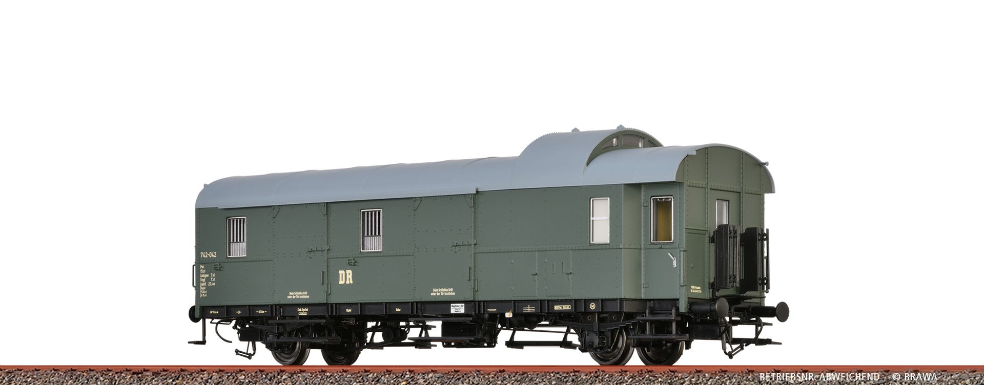 Brawa 46803 - Gepäckwagen Pwi, DR, Ep.III