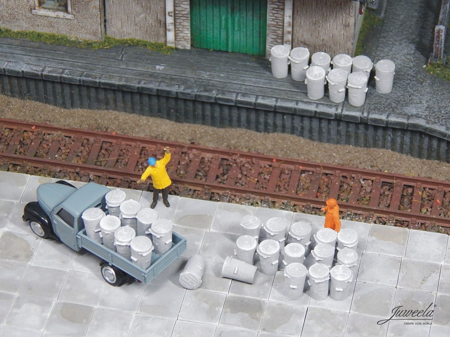 Juweela 21260 - Abfalltonnen, 40 Stück, 1:120, TT