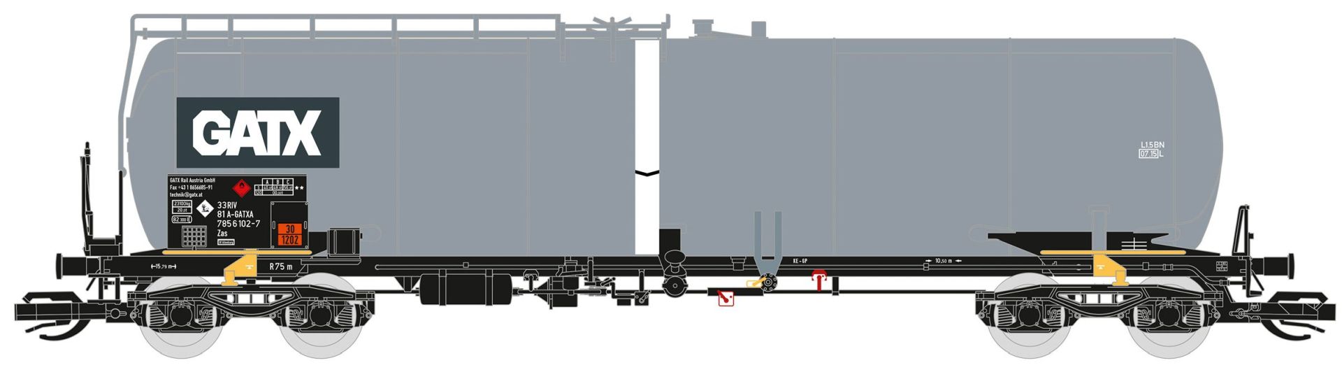 Saxonia 120219 - Kesselwagen Zas, 8106, GATX, Ep.VI Saxonia 120219 - Kesselwagen Zas, 8106, GATX, Ep.VI