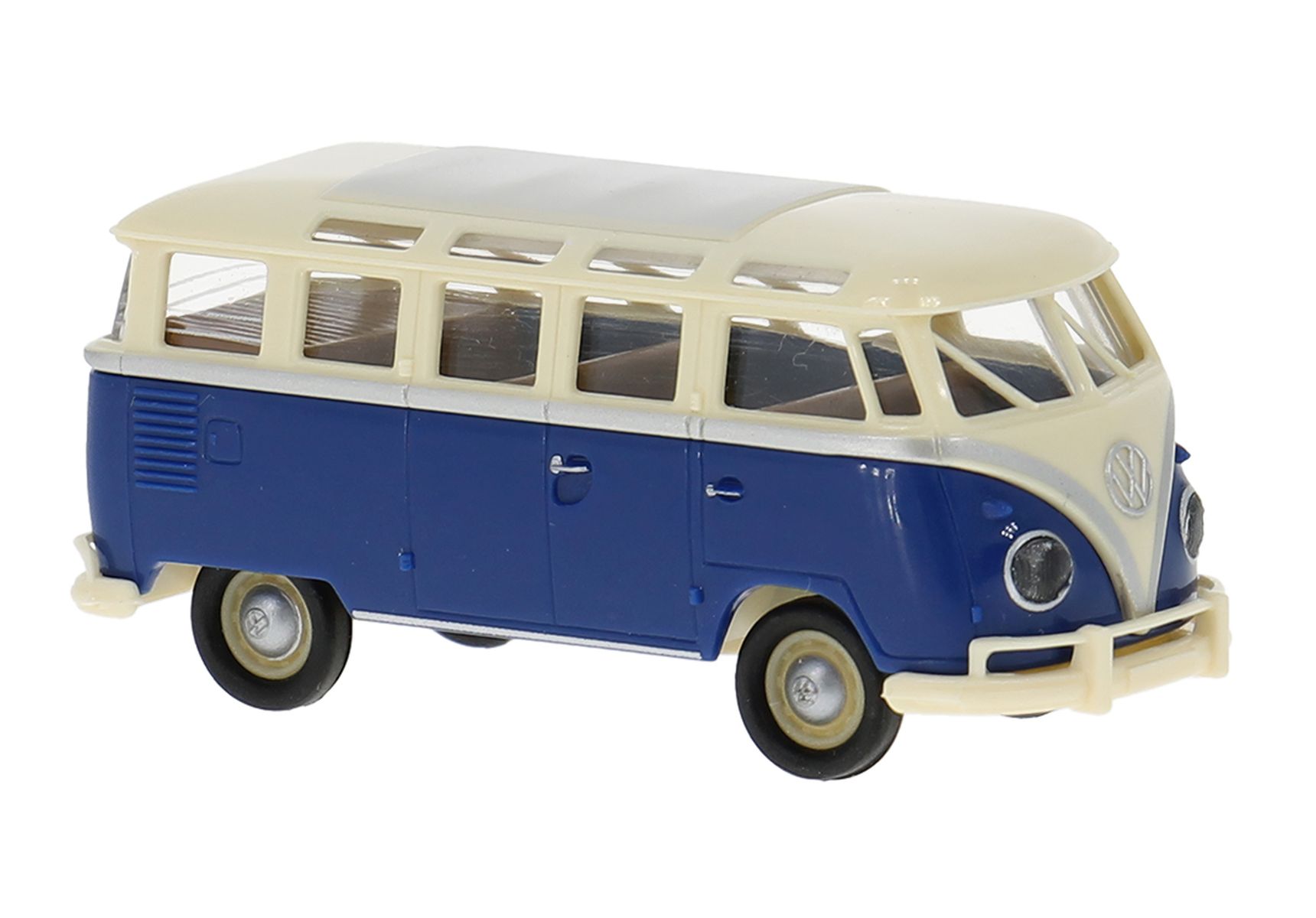 Brekina 31853 - VW T1b Samba in hellbeige/blau