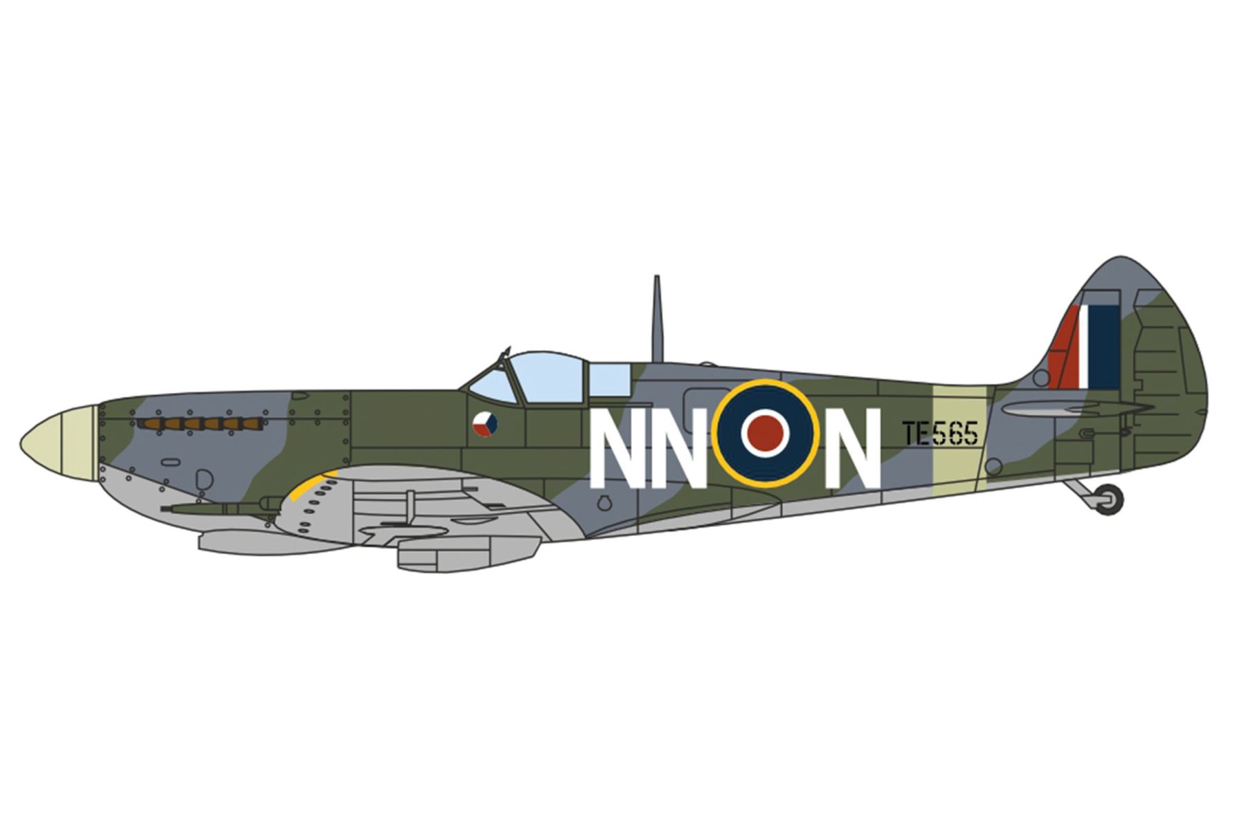 Herpa 81AC123 - Spitfire IXE - RAF No.310 (Czech) Sqn. Manston, 1945 - TE565 / NN-N