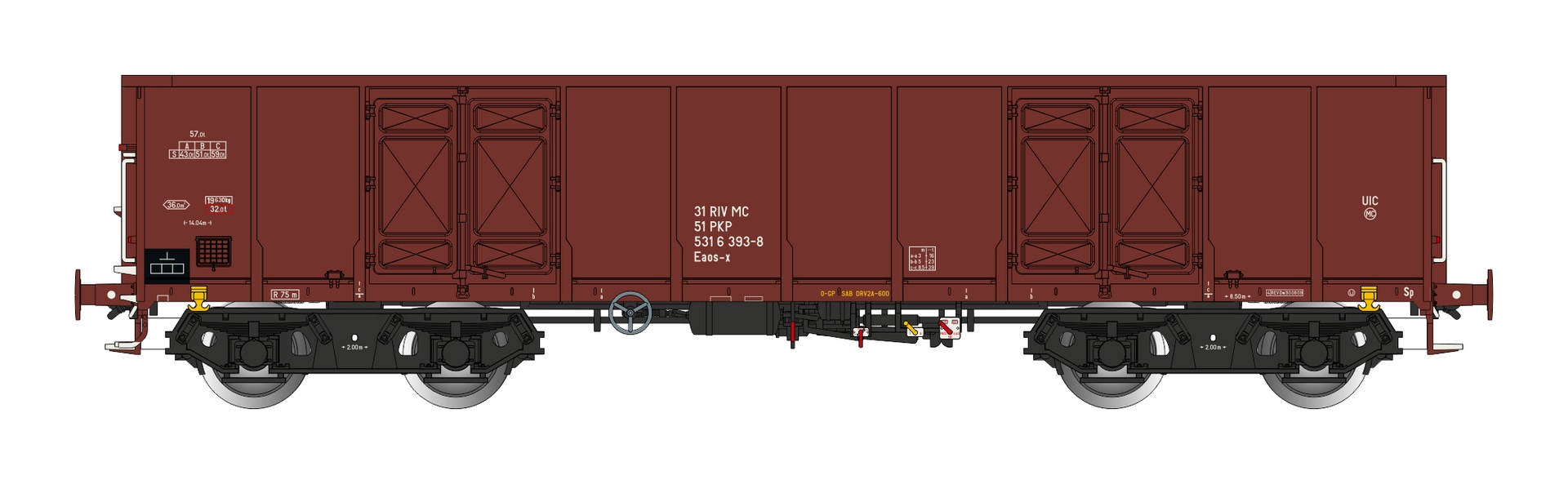 Albert Modell 531005 - Offener Güterwagen Eaos-x, PKP, Ep.V