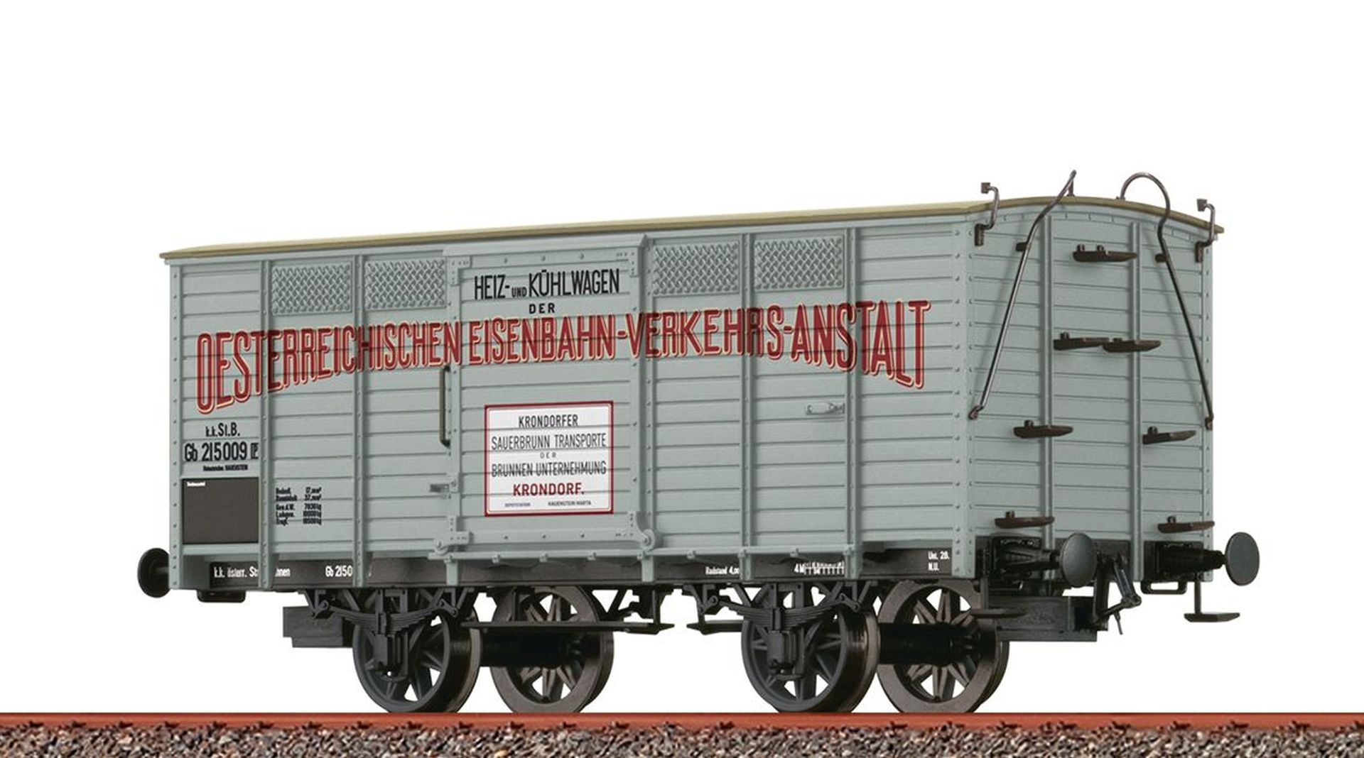 Brawa 50976 - Gedeckter Güterwagen Gb, k.k.St.B., Ep.I 'OEVA'