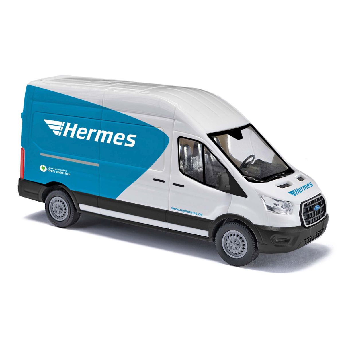 Busch 54514 - Ford Transit Kastenwagen Hermes 100% elektrisch, 2014