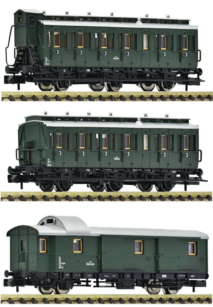 Fleischmann 6260055 - 3er Set Personenwagen, Abteilwagen, ÖBB, Ep.III