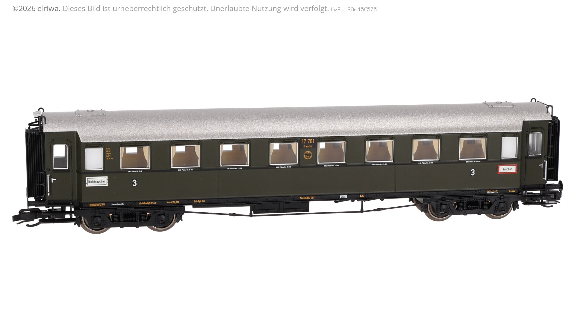 Saxonia 120180-2 - Personenwagen C4Ü Sa 07, DRG, Ep.II, mit Innenbeleuchtung