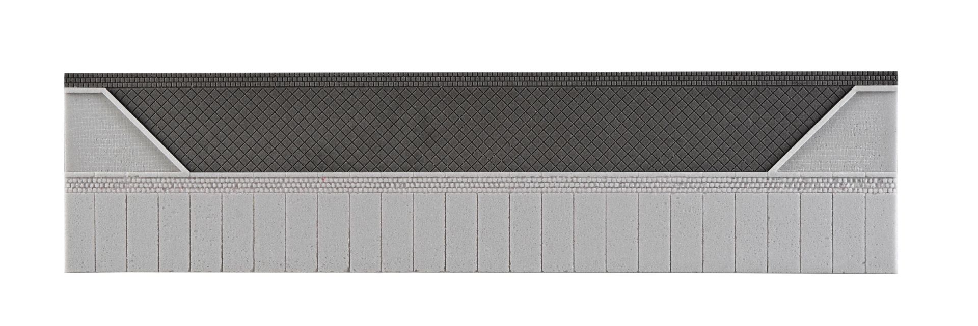 Vollmer 48252 - Seitenstreifen mit Parkbucht für 1 Bus aus Steinkunst