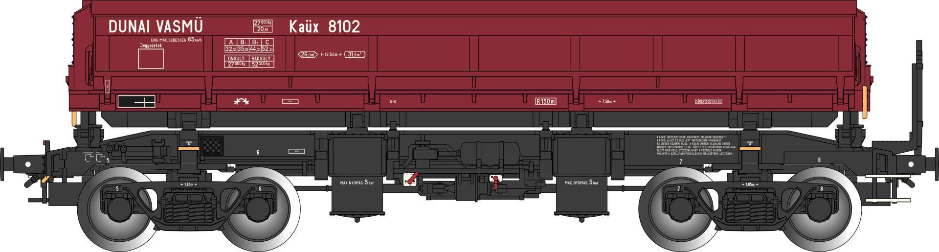 Albert Modell 654012 - Offener Güterwagen Kaüx, Dunai Vasmü, Ep.IV Albert Modell 654012 - Offener Güterwagen Kaüx, Dunai Vasmü, Ep.IV