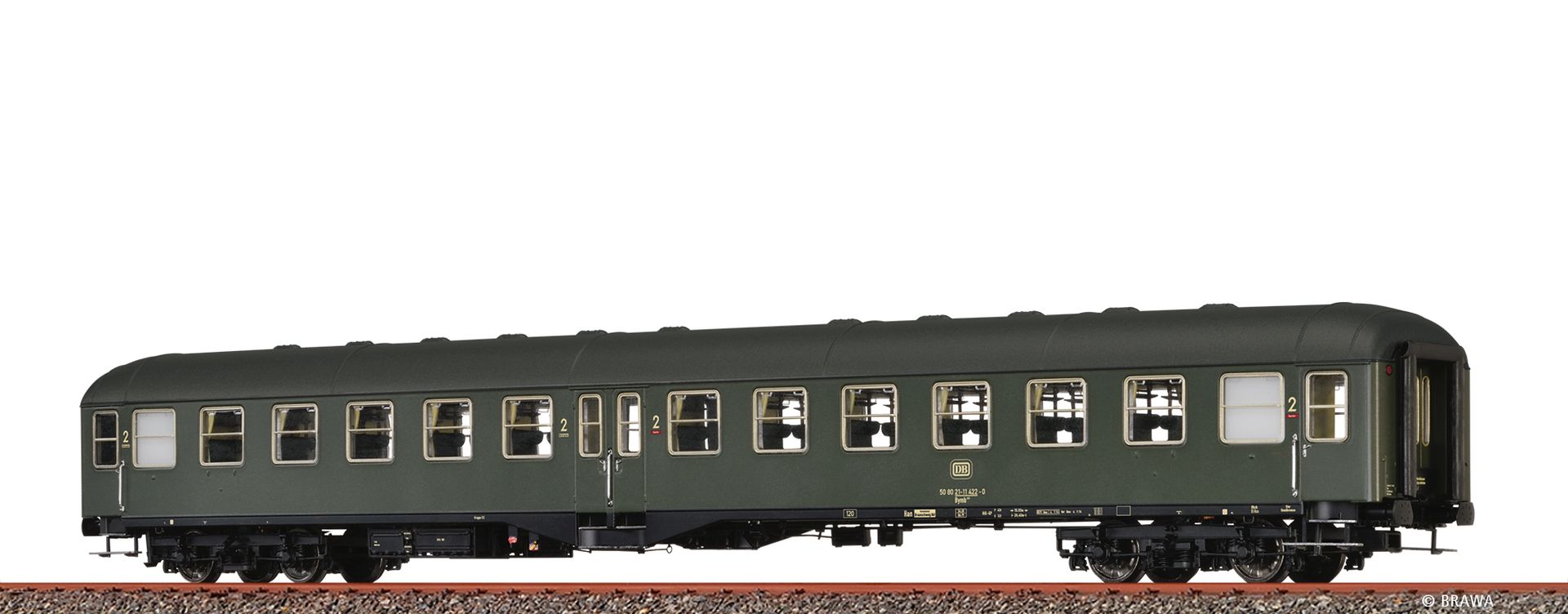 Brawa 58049 - Personenwagen Bymb421, DB, Ep.IV