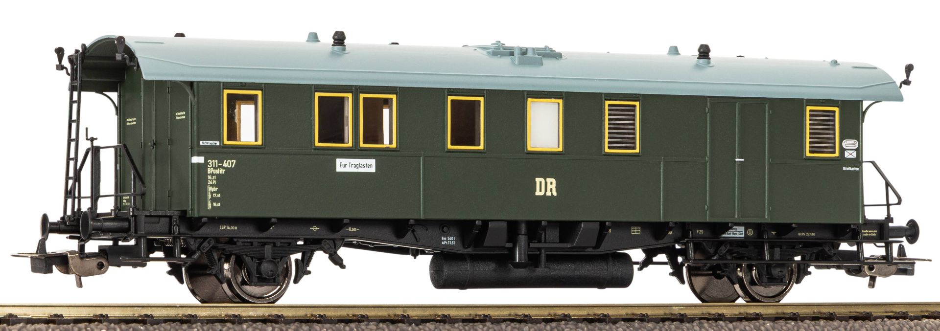 Piko 53138 - Post-Traglastwagen, 2. Klasse, DR, Ep.III